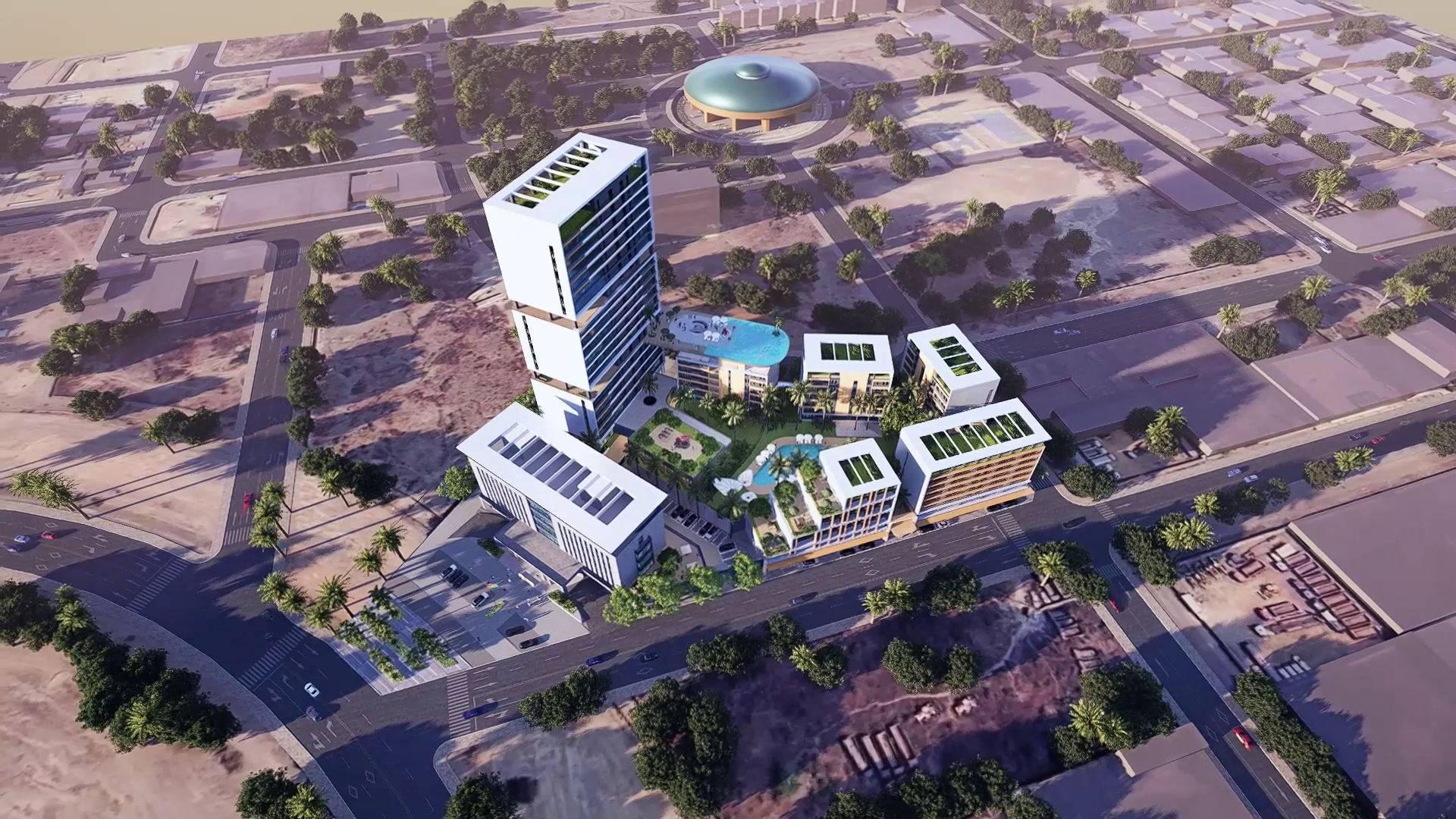 Architectural rendering of ZAFARA Plazza, Ouagadougou